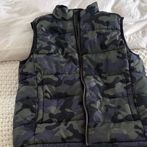 GAP Kids Green Camouflage Vest